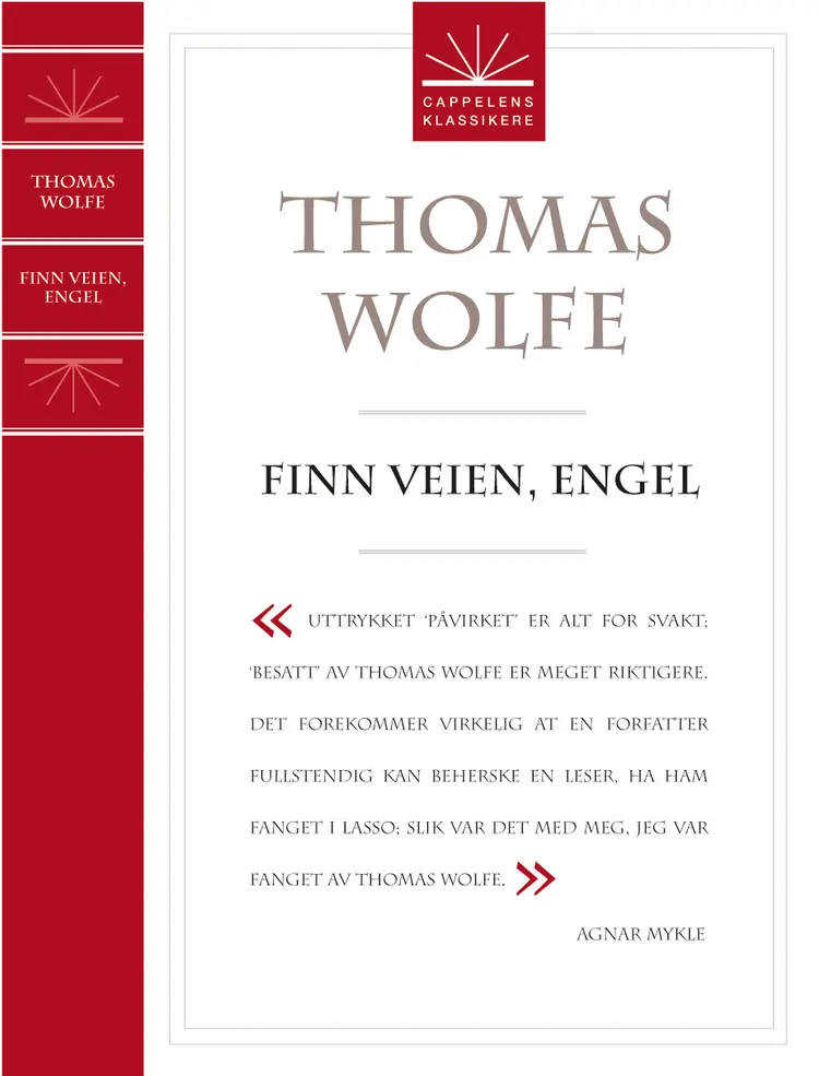 Omslag Finn veien, engel av Thomas Wolfe (Heftet)