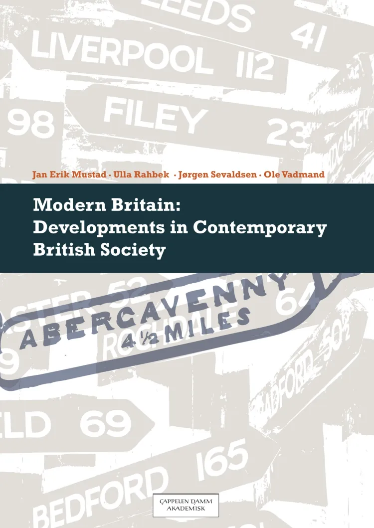 Omslag Modern Britain av Jan Erik Mustad, Ulla Rahbek, Jørgen Sevaldsen og Ole Vadmand (Heftet)