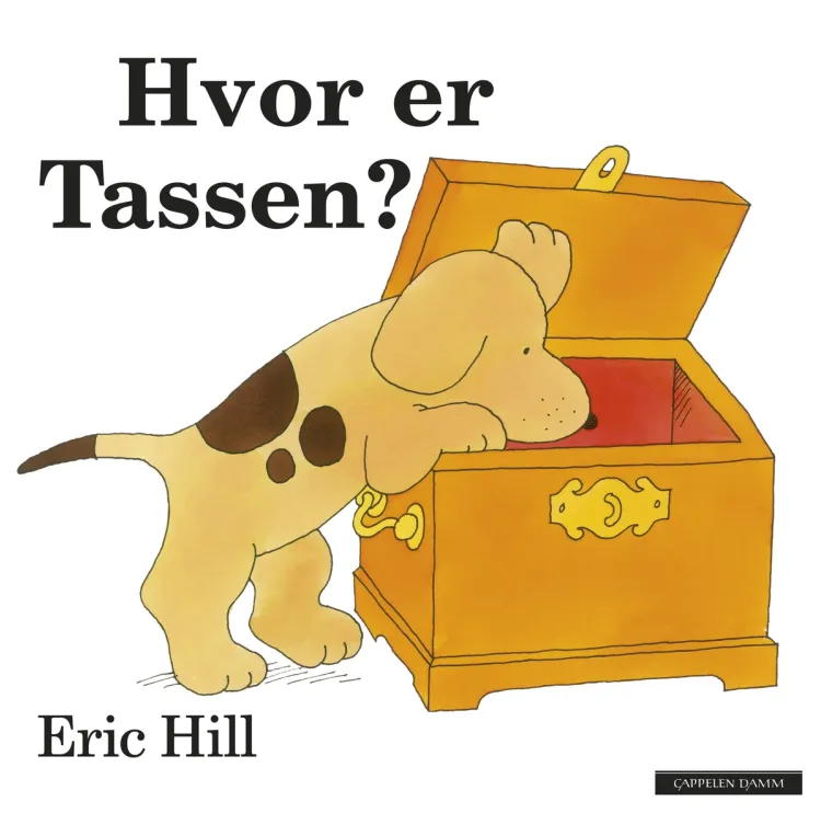Omslag Hvor er Tassen? av Eric Hill (Innbundet)