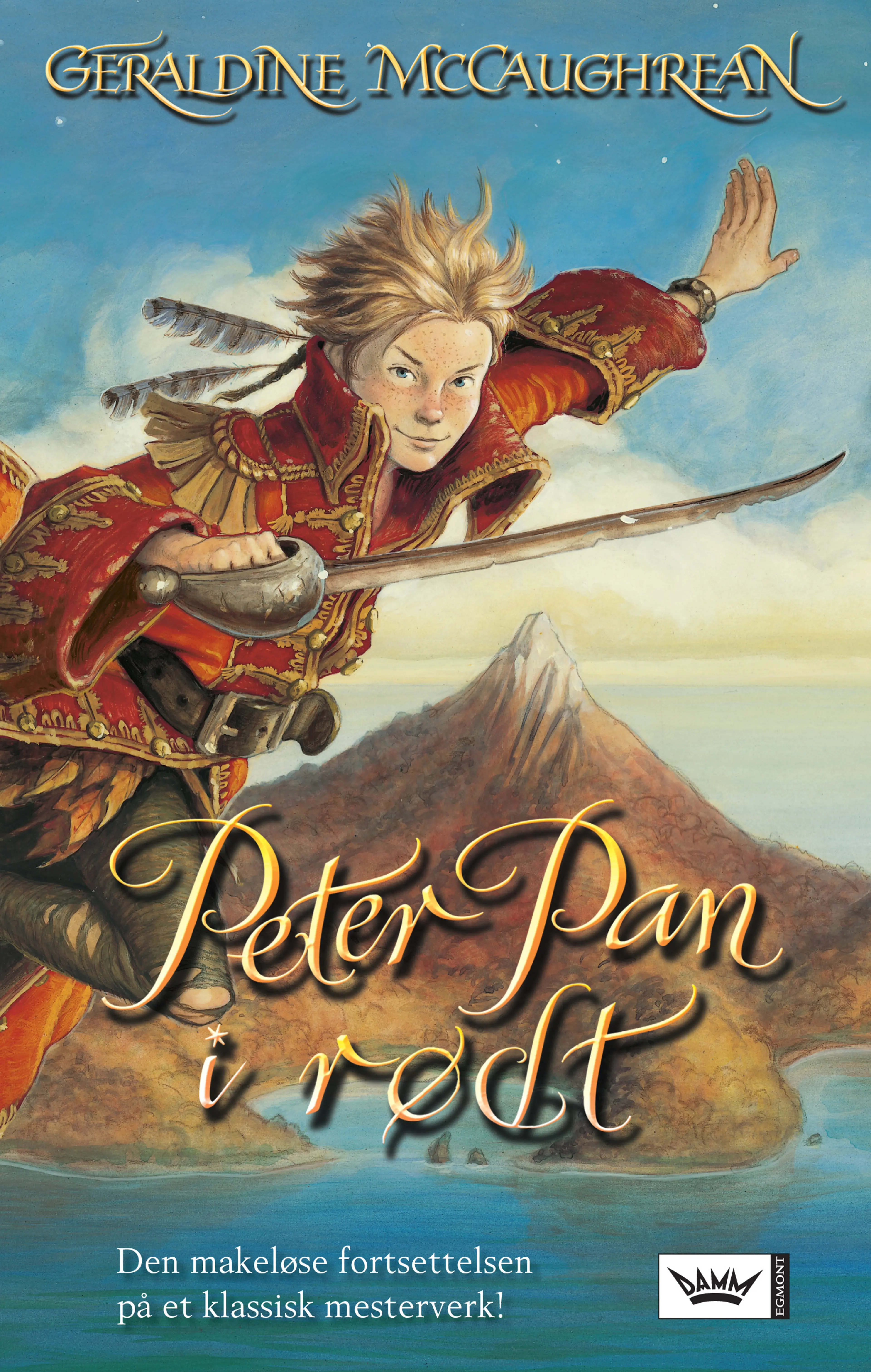 Omslag Peter Pan i rødt av Geraldine McCaughrean (Innbundet)