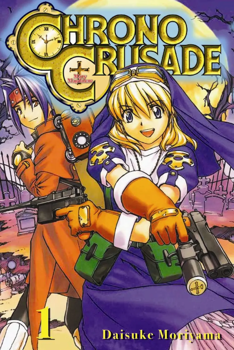 Omslag Chrono Crusade 1 av Moriyama Daisuke (Heftet)