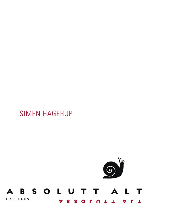 Omslag Absolutt alt av Simen Hagerup (Heftet)