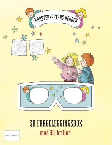 Omslag Karsten og Petra 3D fargeleggingsbok av Tor Åge Bringsværd (Heftet)