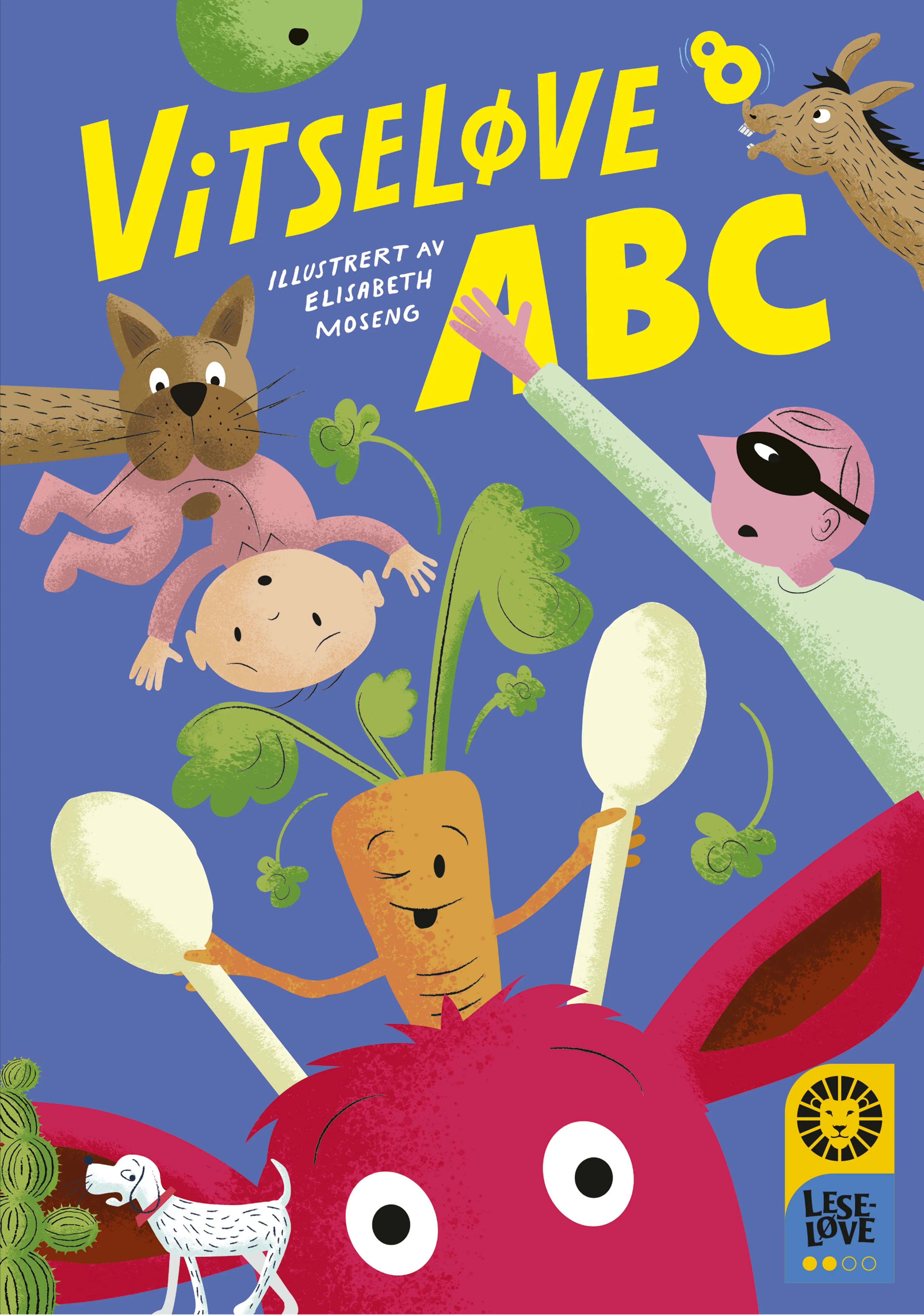 Omslag Leseløve nivå 2 - Vitseløve 8 ABC av Camilla Stendov (red.) (Innbundet)