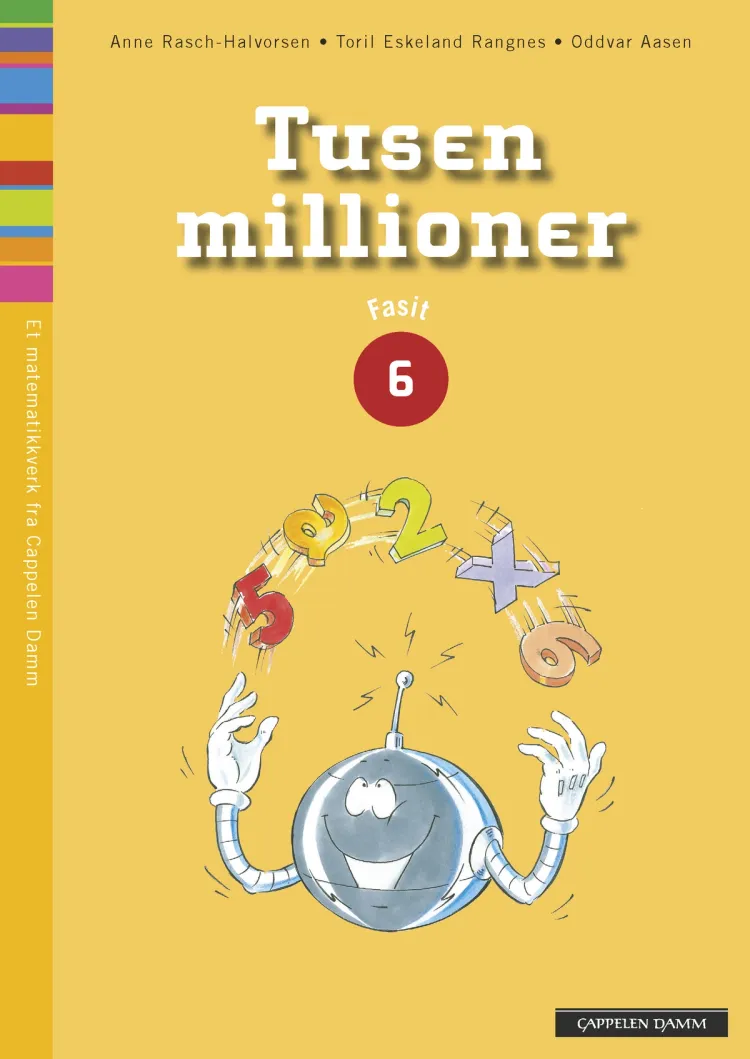 Omslag Tusen millioner  6 Fasit av Toril Eskeland Rangnes, Anne Rasch-Halvorsen og Oddvar Aasen (Heftet)