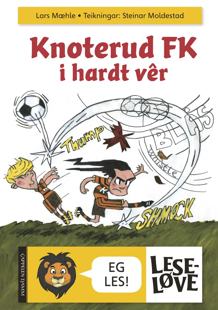 Omslag Leseløve - Knoterud FK i hardt vêr av Lars Mæhle (Innbundet)