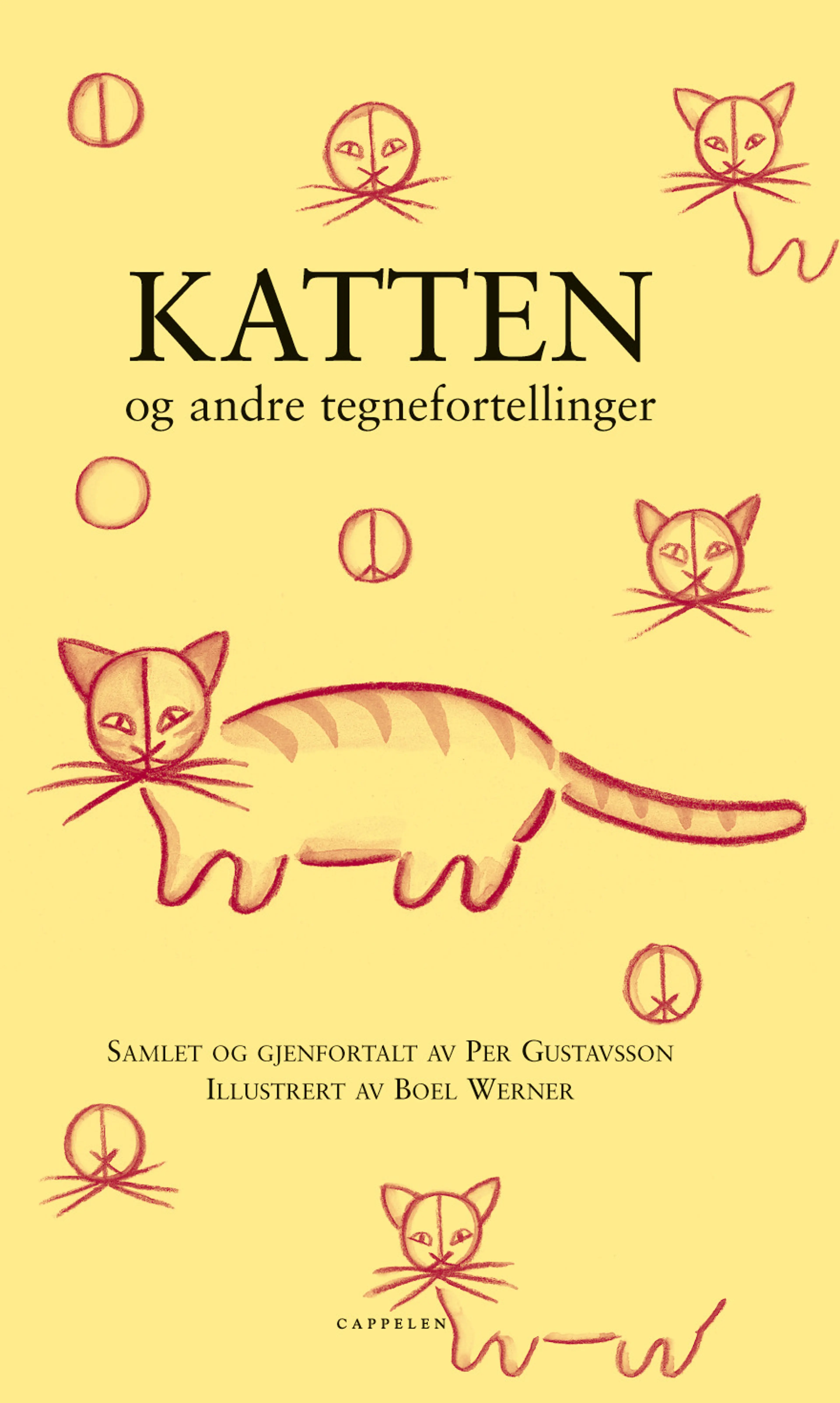 Omslag Katten og andre tegnefortellinger av Per Gustavsson (Innbundet)