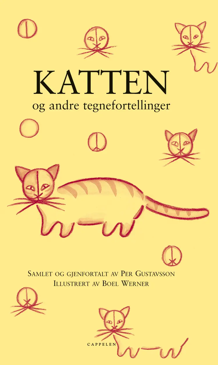 Omslag Katten og andre tegnefortellinger av Per Gustavsson (Innbundet)