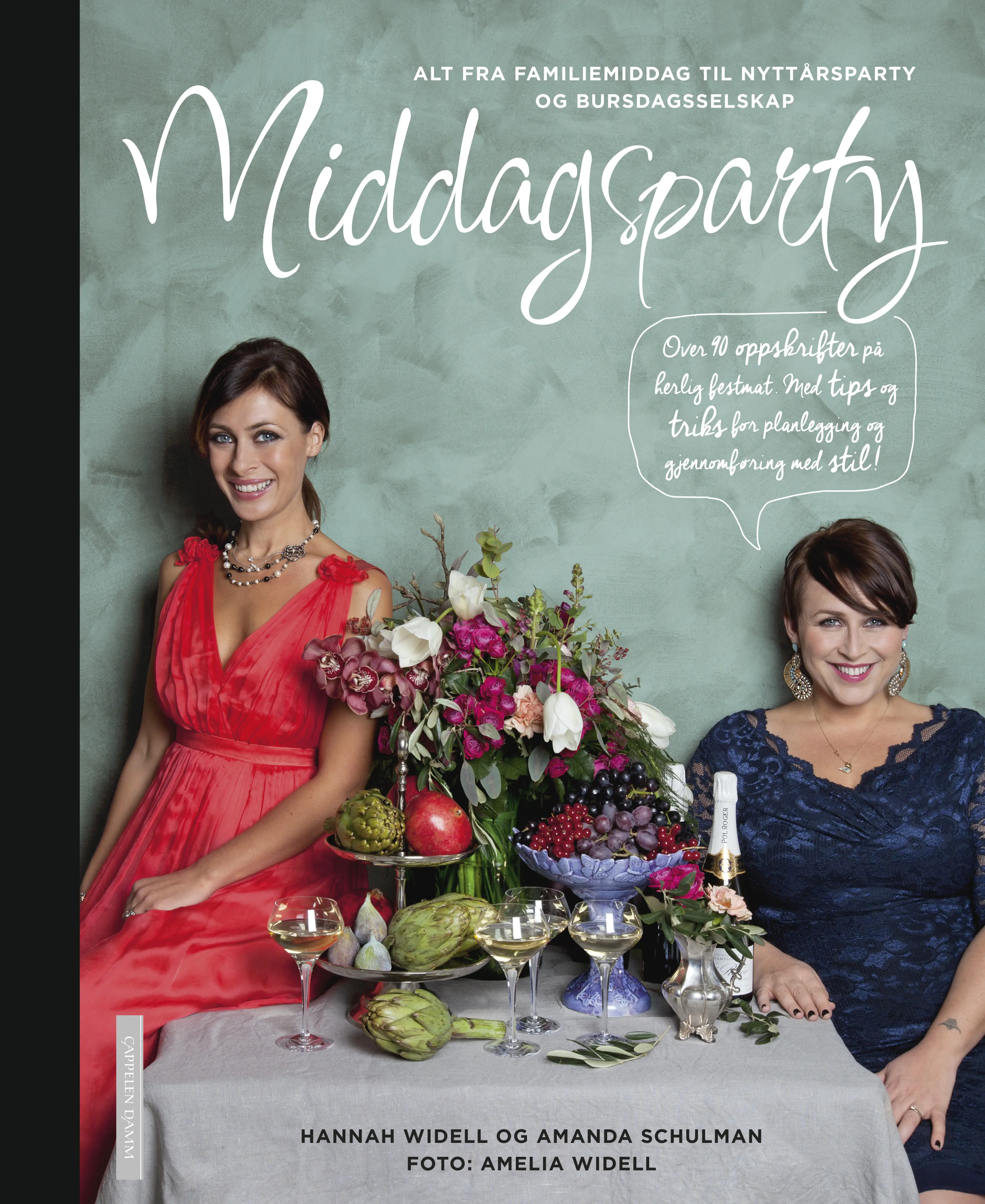 Omslag Middagsparty av Hannah Widell og Amanda Schulman (Innbundet)