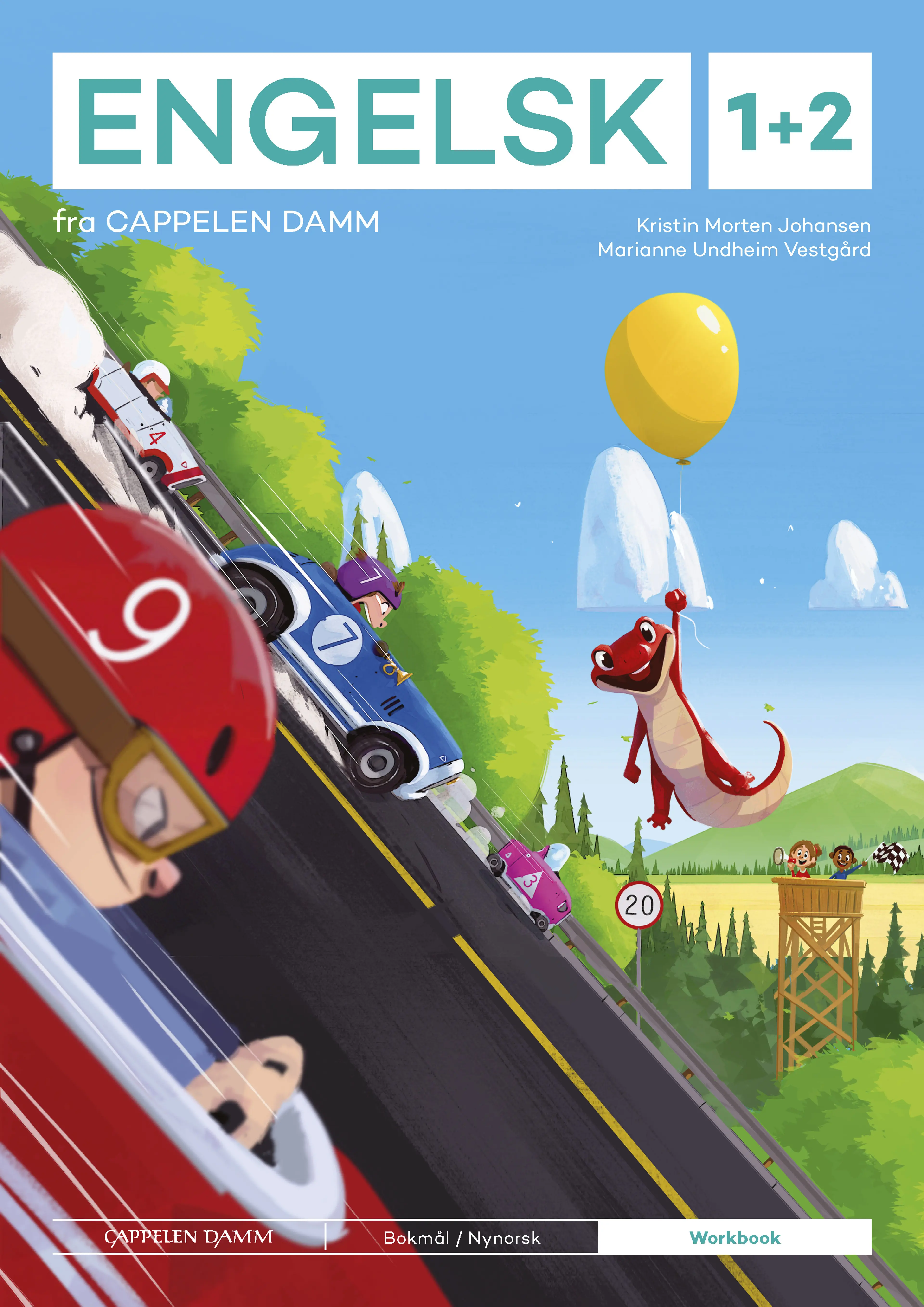 Omslag Engelsk 1+2 fra Cappelen Damm Workbook av Kristin Morten Johansen og Marianne Undheim Vestgård (Heftet)