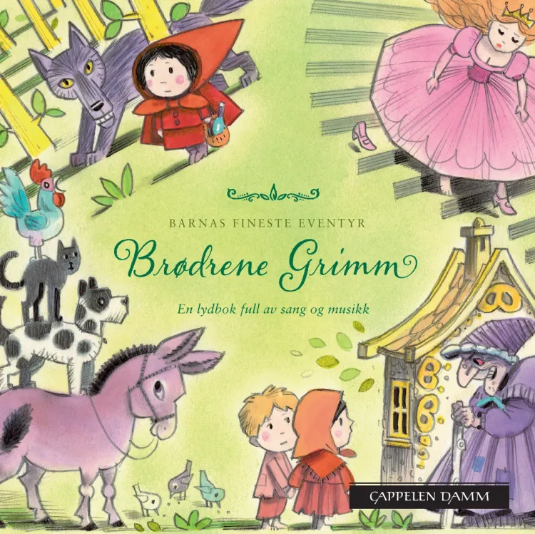 Omslag Barnas fineste eventyr: Brødrene Grimm av Jacob Grimm og Wilhelm Grimm (Lydbok)