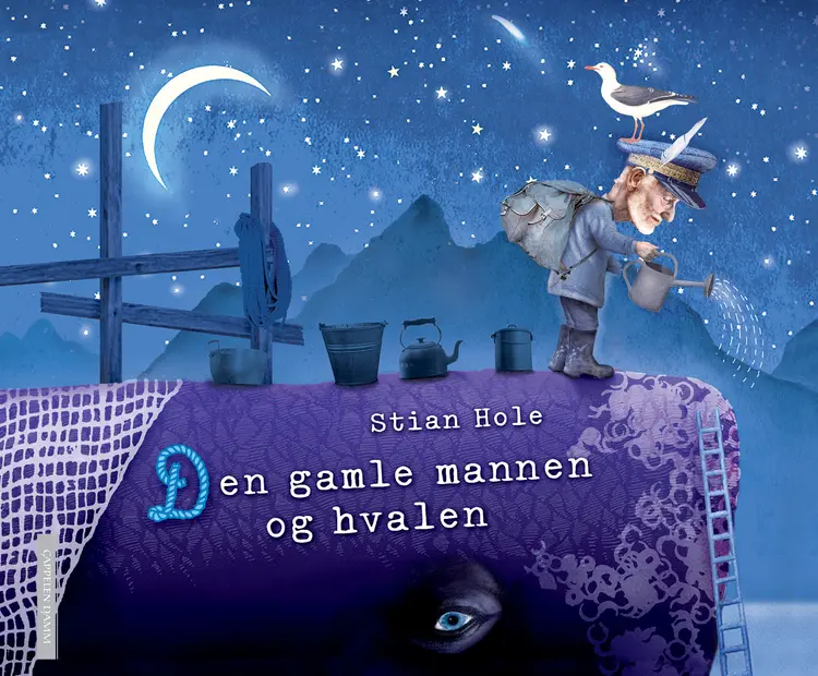 Omslag Den gamle mannen og hvalen av Stian Hole (Innbundet)