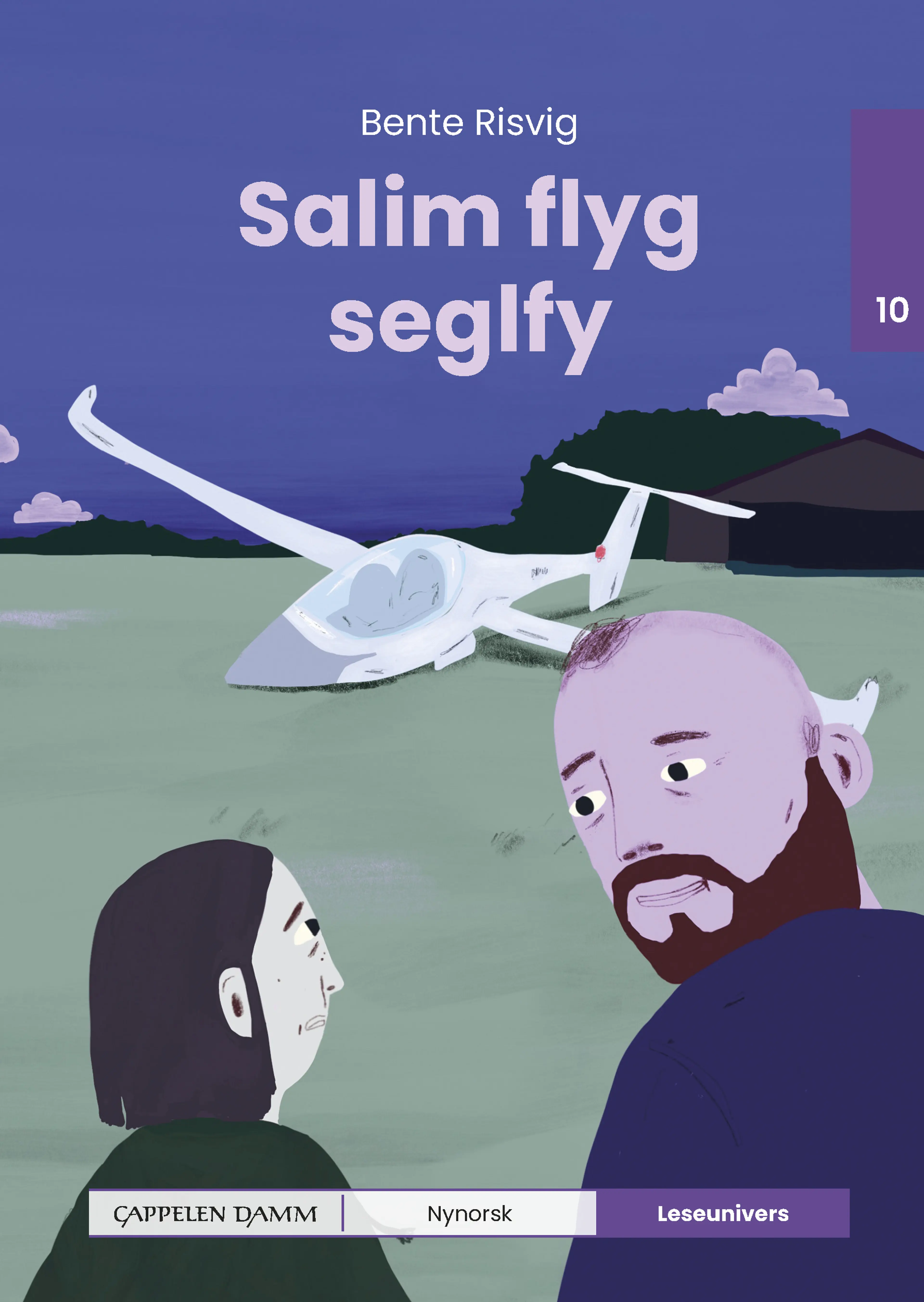 Omslag Leseunivers 10: Salim flyr seglfly av Bente Risvig (Innbundet)