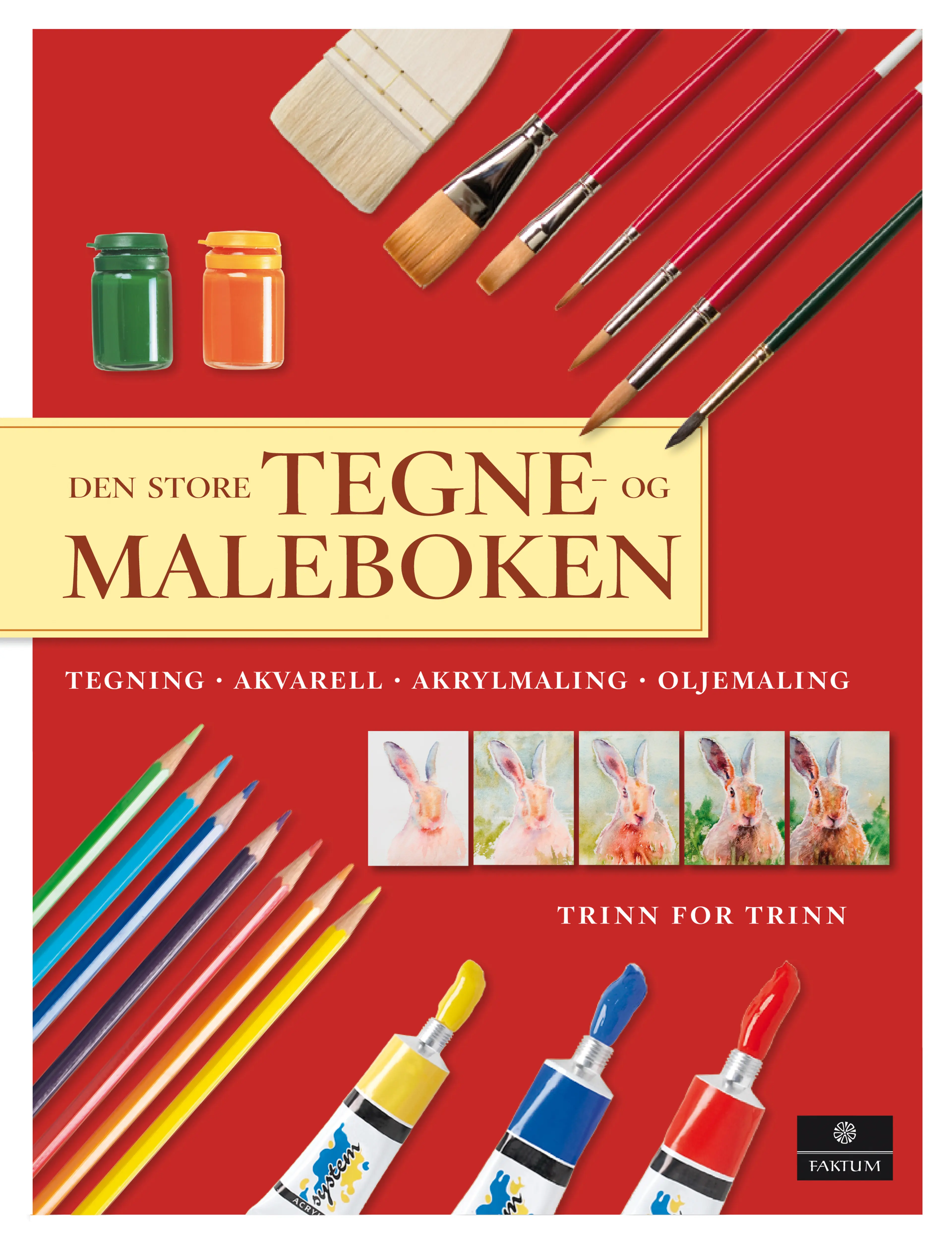 Omslag Den store tegne- og maleboken (Innbundet)