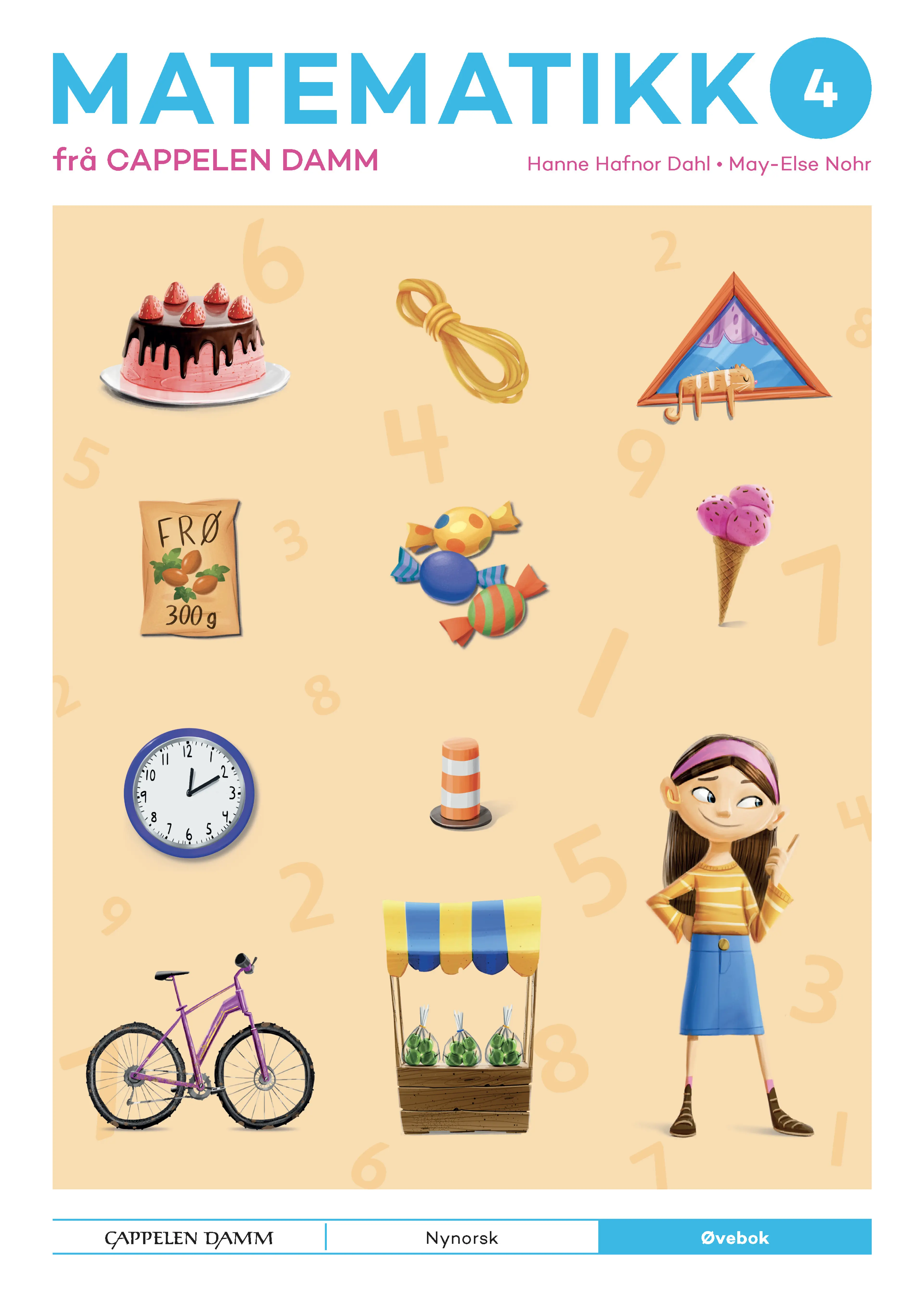 Omslag Matematikk 4 frå Cappelen Damm Øvebok av Hanne Hafnor Dahl og May-Else Nohr (Heftet)