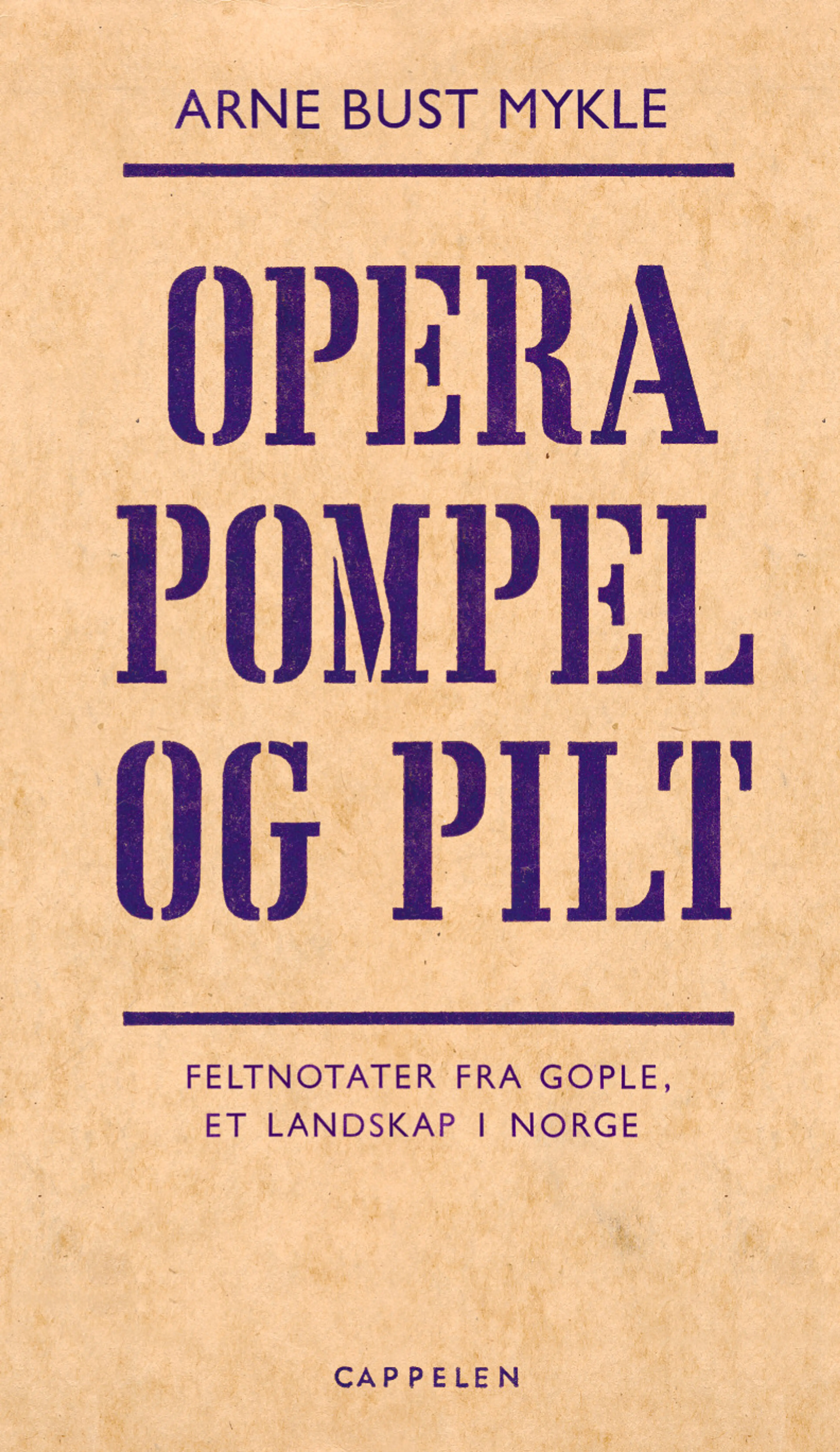 Omslag Opera Pompel og Pilt av Arne Bust Mykle (Innbundet)