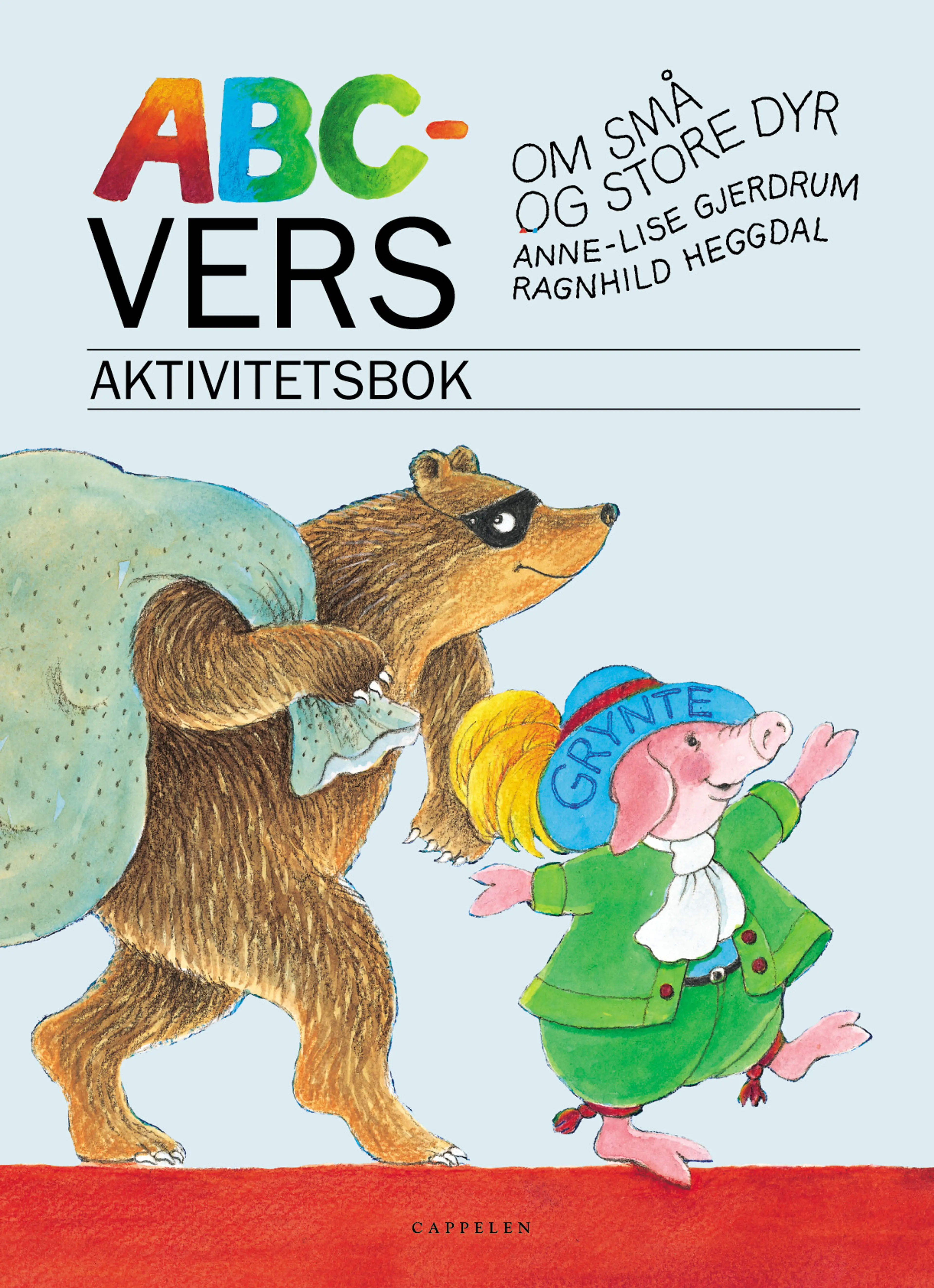 Omslag ABC-vers om små og store dyr Aktivitetsbok av Anne Lise Gjerdrum (Heftet)
