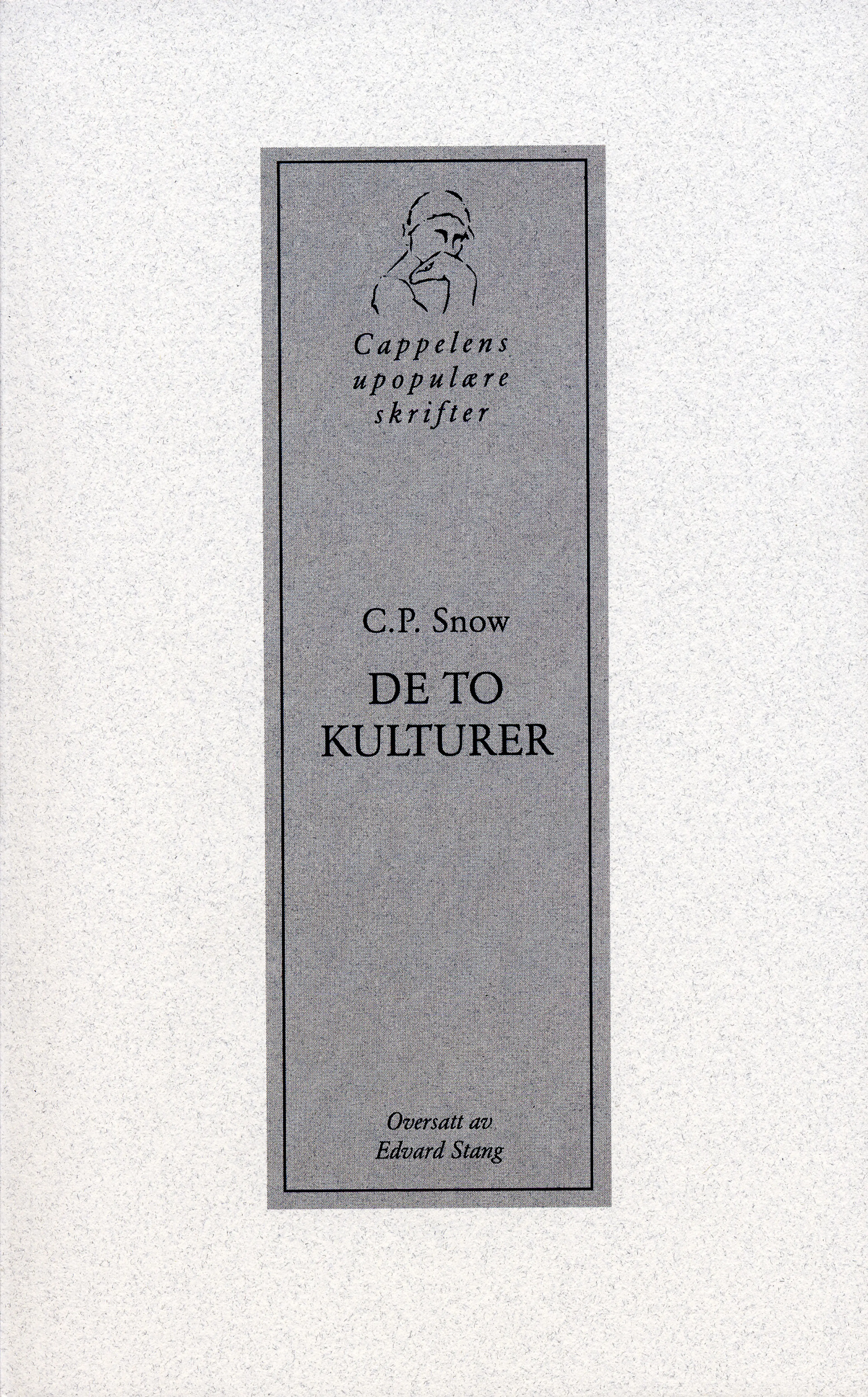 Omslag De to kulturer av Charles Percy Snow (Heftet)