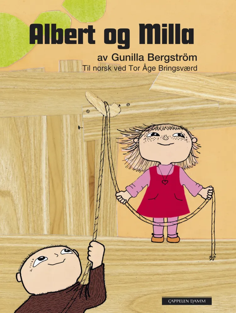 Omslag Albert og Milla av Gunilla Bergström (Innbundet)