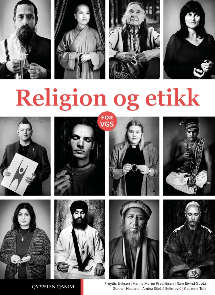 Omslag Religion og etikk (LK20) av Frøydis Eriksen, Hanne Maren Fredriksen, Ram Gupta, Gunnar Haaland, Amina Selimovic og Cathrine Tuft (Innbundet)