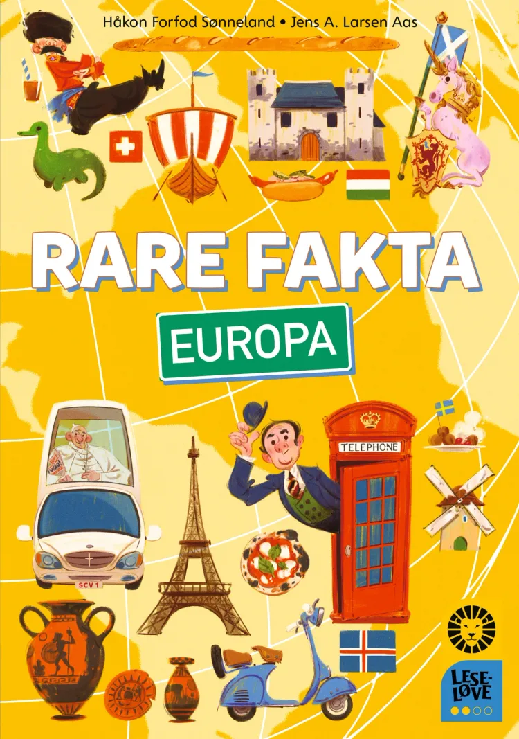 Omslag Leseløve nivå 2 - Rare fakta. Europa av Håkon Forfod Sønneland (Innbundet)