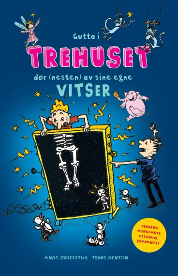 Omslag Gutta i trehuset dør (nesten) av sine egne vitser av Terry Denton og Andy Griffiths (Heftet)
