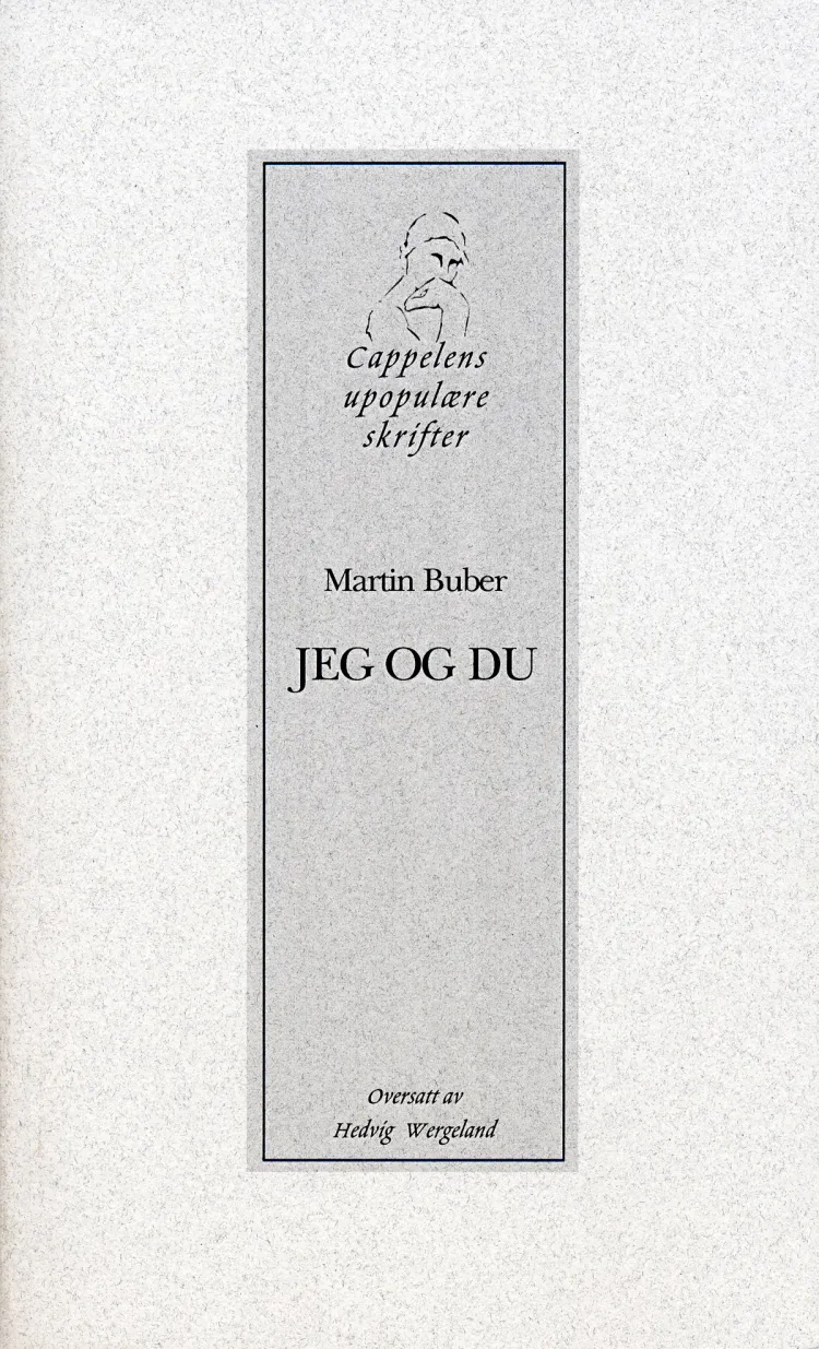 Omslag Jeg og du av Martin Buber (Heftet)