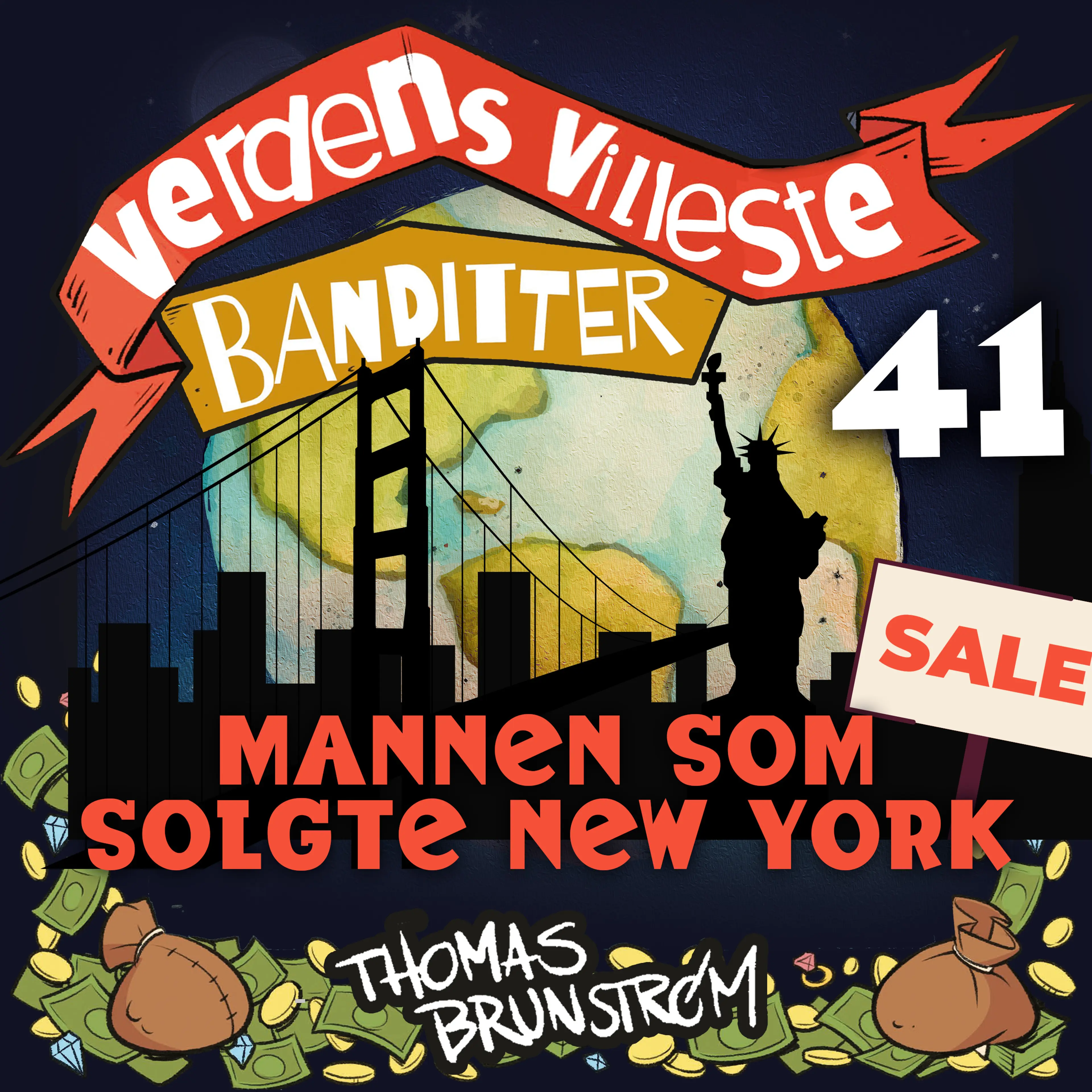 Omslag Mannen som solgte New York av Thomas Brunstrøm (Lydbok)