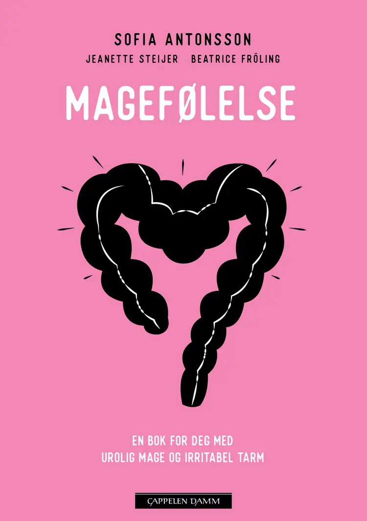 Omslag Magefølelse av Sofia Antonsson, Jeanette Steijer og Beatrice Fröling (Innbundet)