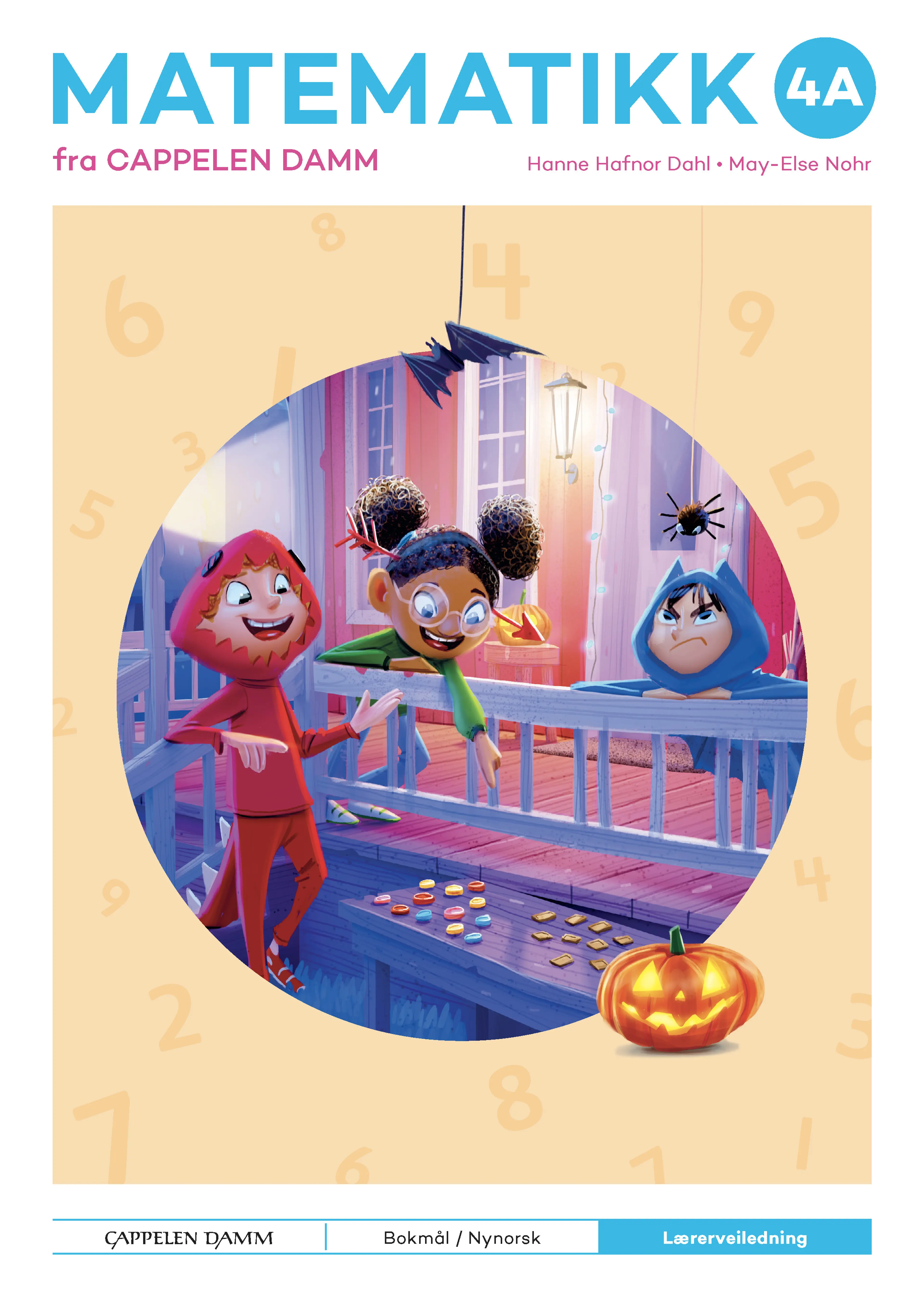Omslag Matematikk 4A fra Cappelen Damm Lærerveiledning av Hanne Hafnor Dahl og May-Else Nohr (Ukjent)