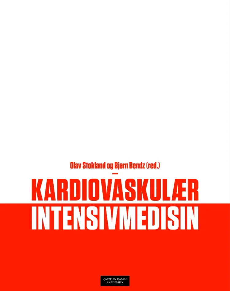 Omslag Kardiovaskulær intensivmedisin av Olav Stokland og Bjørn Bendz (red.) (Innbundet)