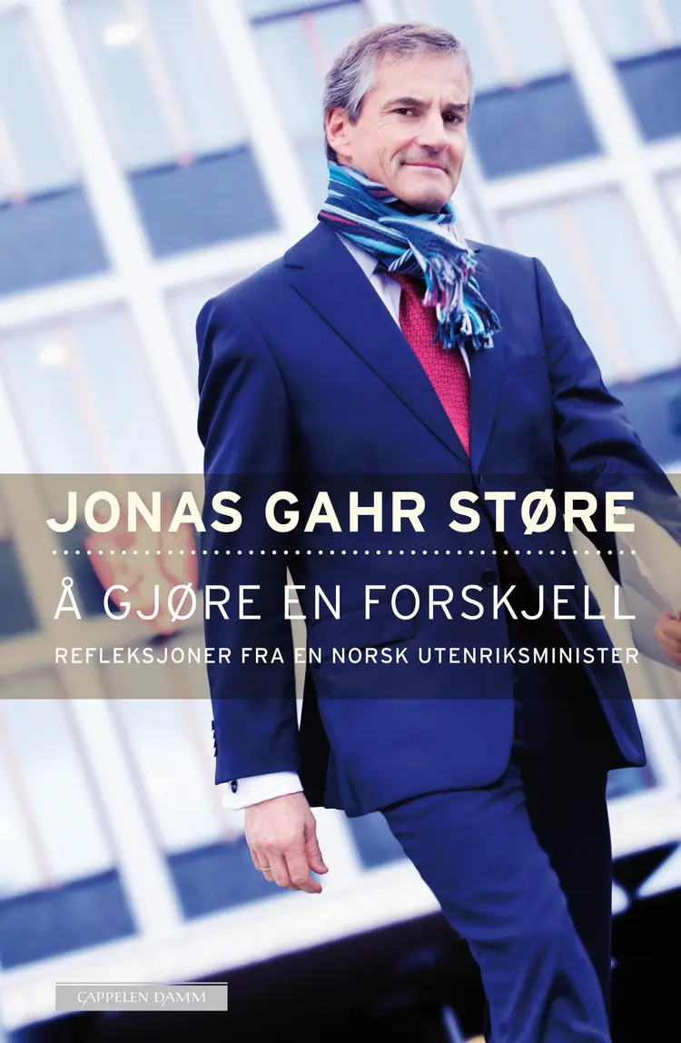 Omslag Å gjøre en forskjell av Jonas Gahr Støre (Innbundet)
