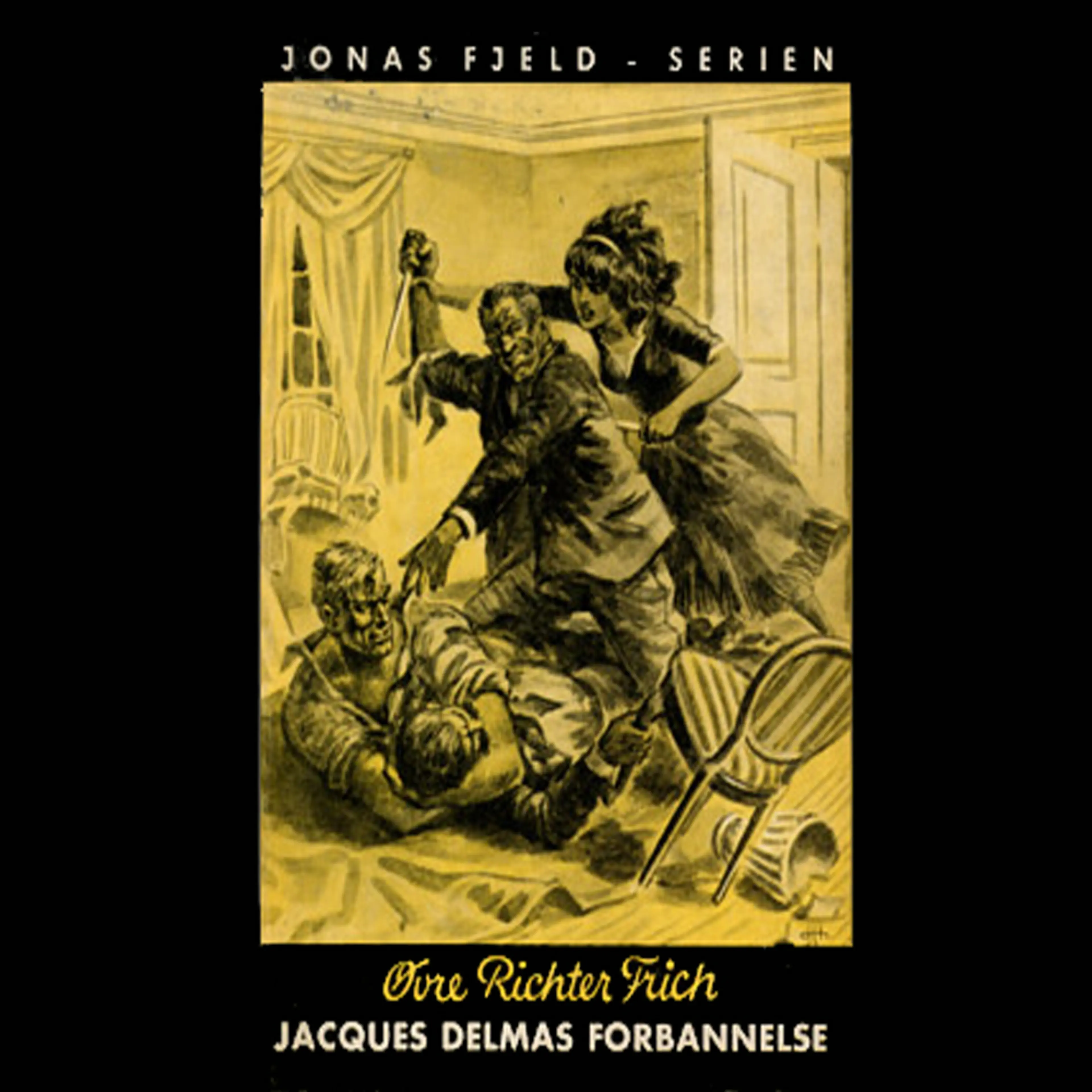 Omslag Jacques Delmas forbannelse av Øvre Richter Frich (Lydbok)