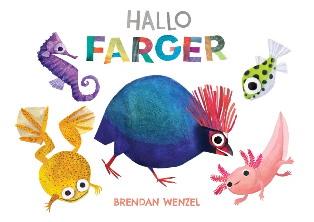 Omslag Hallo farger av Brendan Wenzel (Innbundet)