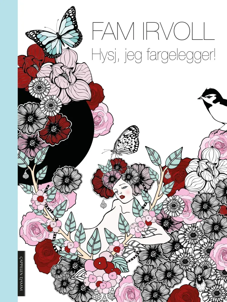 Omslag Hysj, jeg fargelegger! av Fam Irvoll (Innbundet)