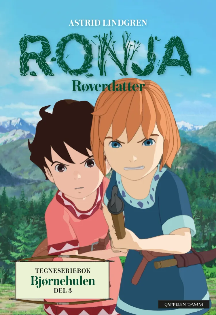 Omslag Ronja Røverdatter 3 - Bjørnehulen av Astrid Lindgren (Innbundet)