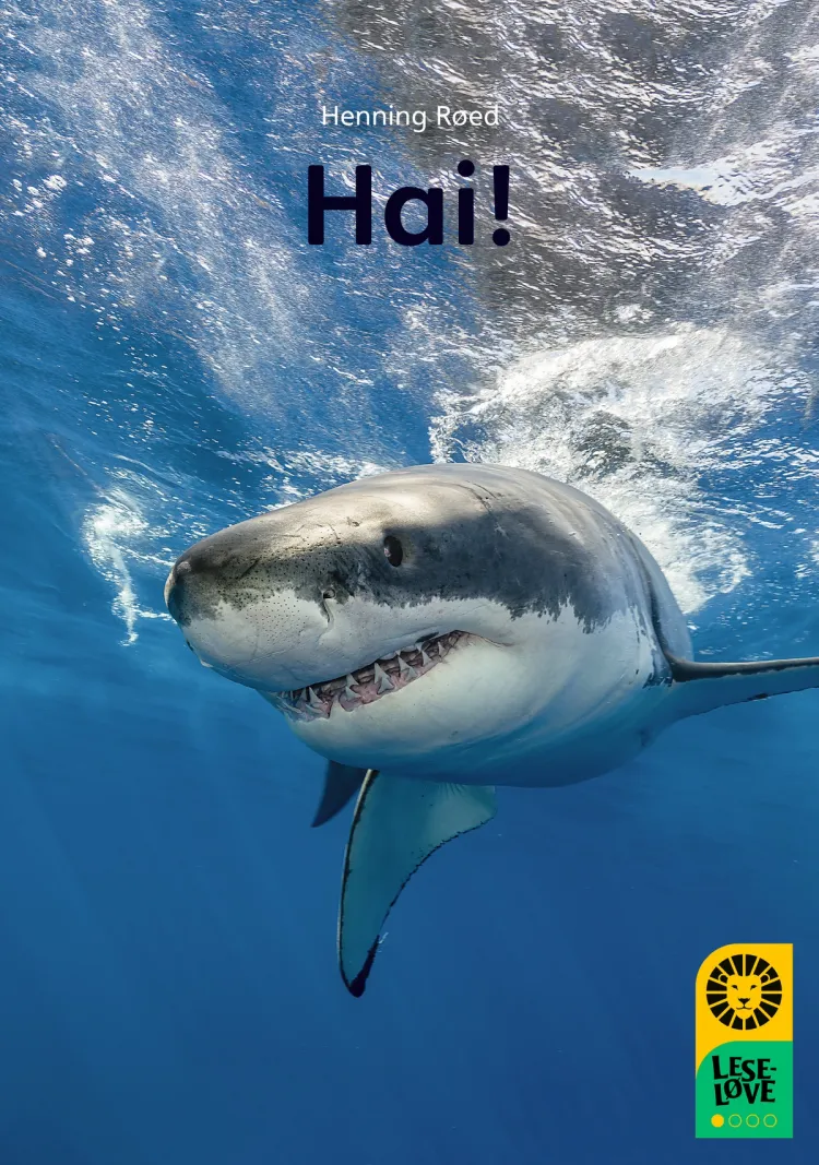 Omslag Leseløve nivå 1 - Hai! av Henning Røed (Innbundet)