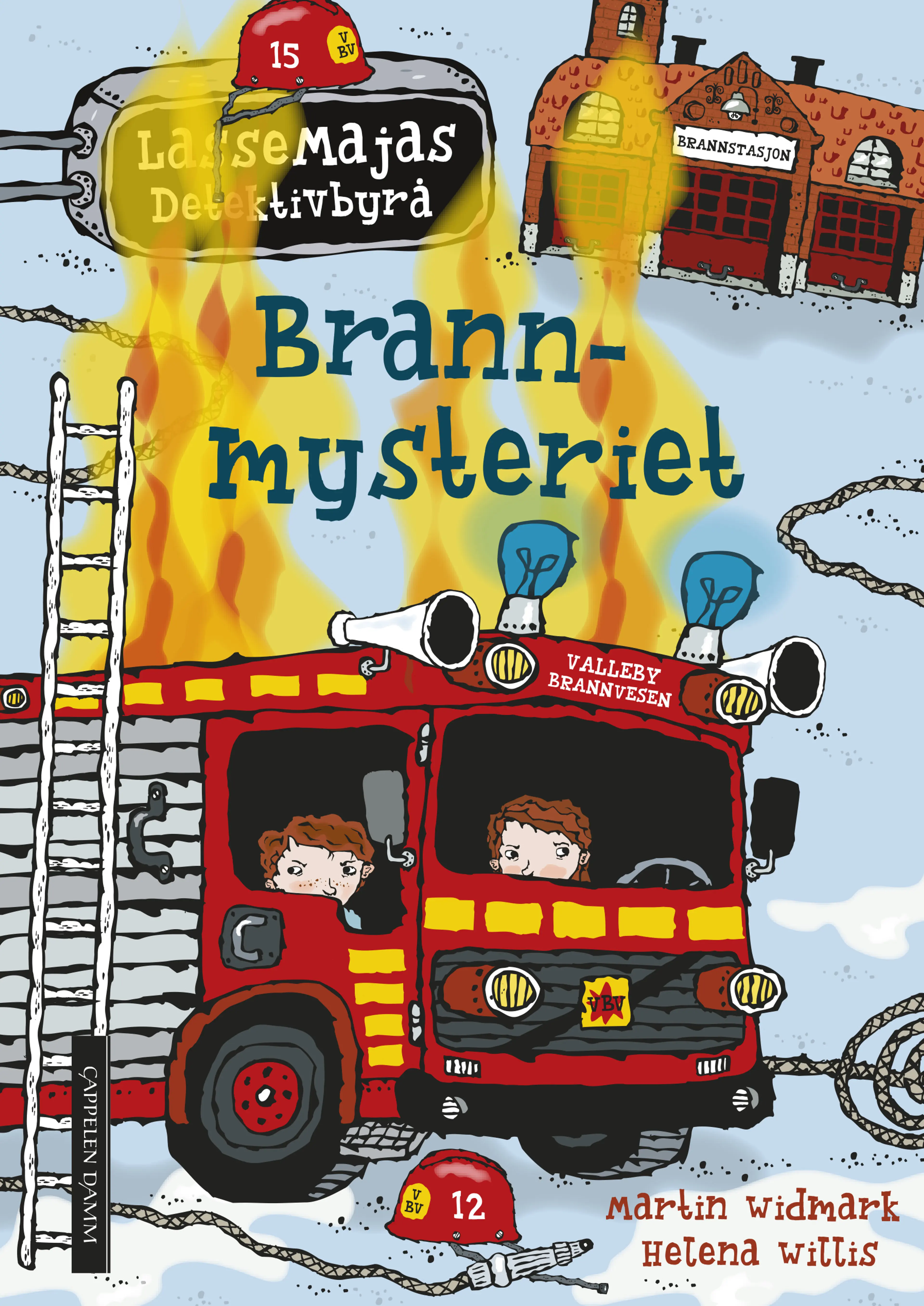 Omslag LasseMaja - Brannmysteriet av Martin Widmark (Innbundet)