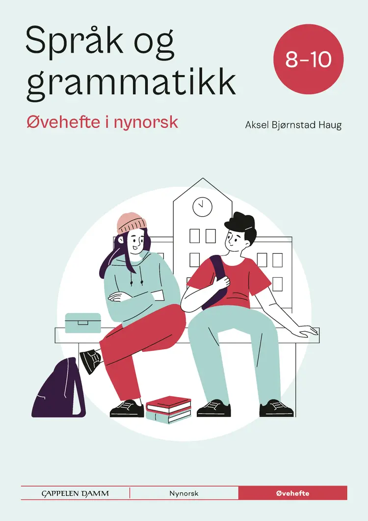 Omslag Språk og grammatikk 8–10 Øvehefte i nynorsk av Aksel Bjørnstad Haug (Heftet)