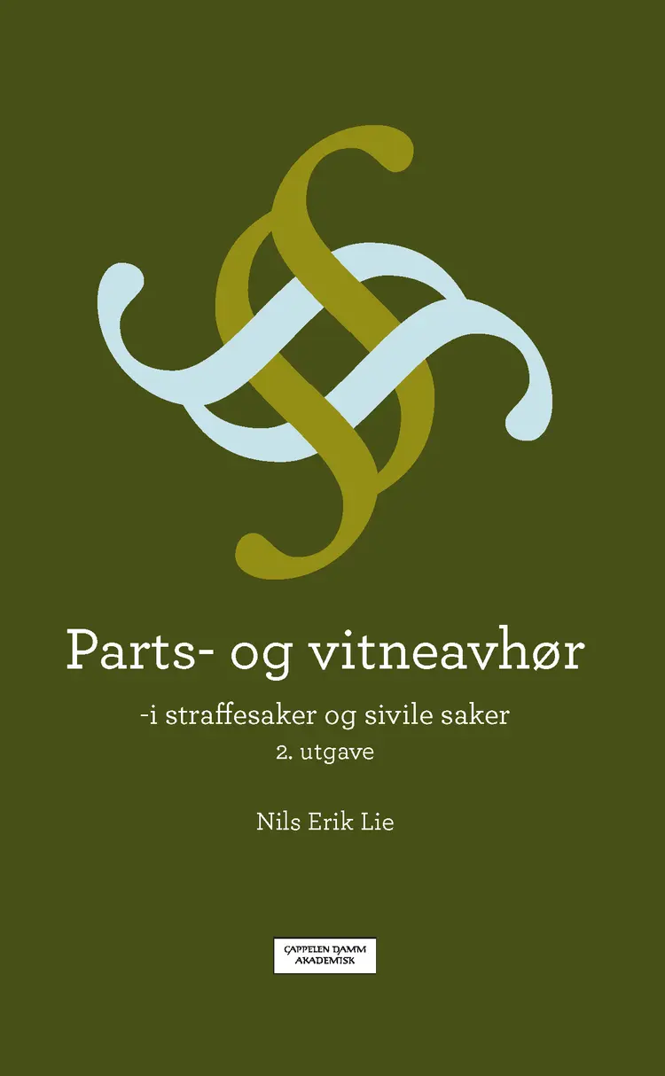 Omslag Parts- og vitneavhør av Nils Erik Lie (Heftet)