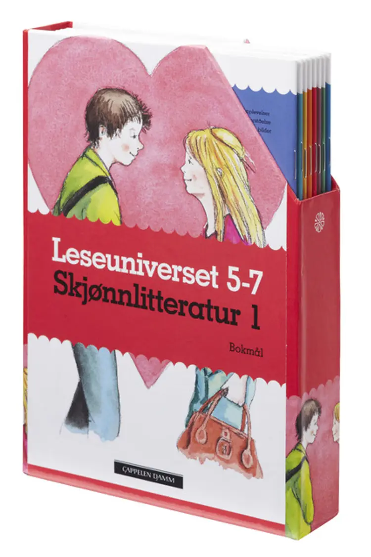 Omslag Leseuniverset 5-7 Skjønnlitteratur 1 (boks) av Ejsing m.fl. (Eske)