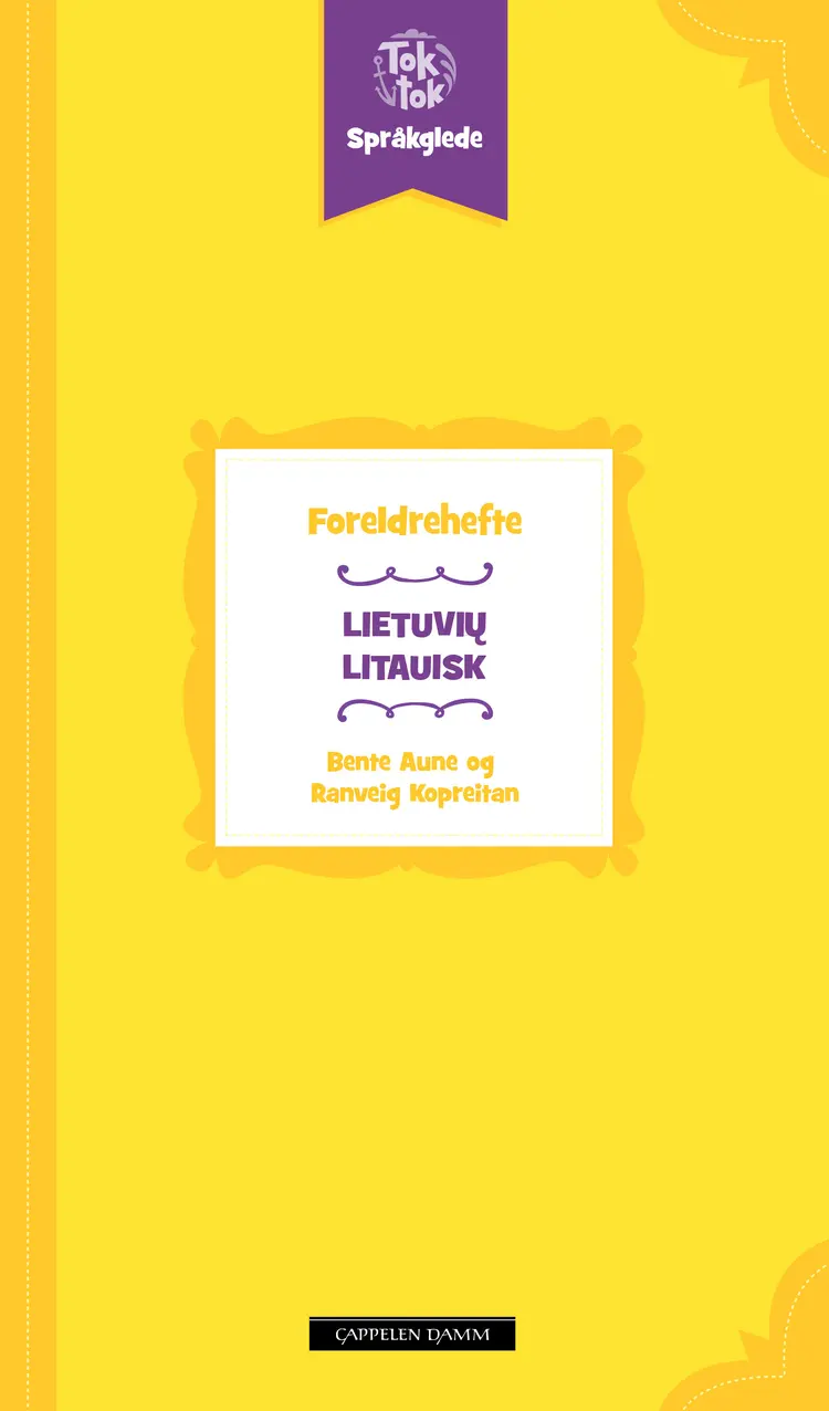 Omslag Toktok Språkglede Foreldrehefte Litauisk av Bente Aune og Ranveig Kopreitan (Heftet)
