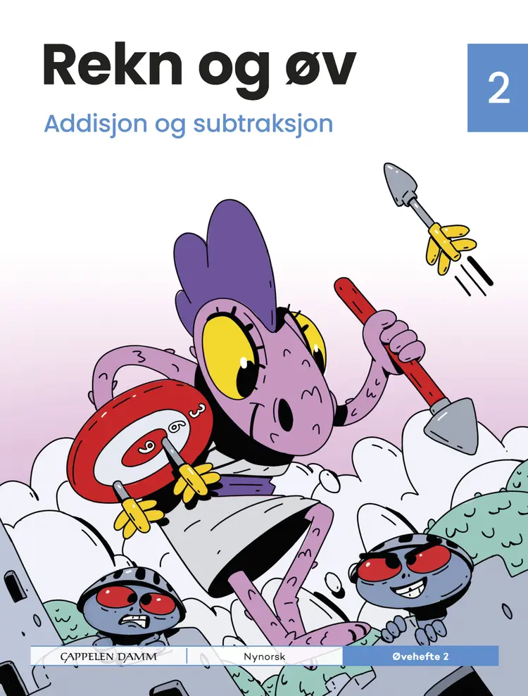 Omslag Rekn og øv 2 (Heftet)