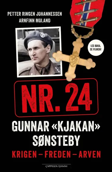 Omslag Nr. 24 Gunnar «Kjakan» Sønsteby av Petter Ringen Johannessen og Arnfinn Moland (Innbundet)