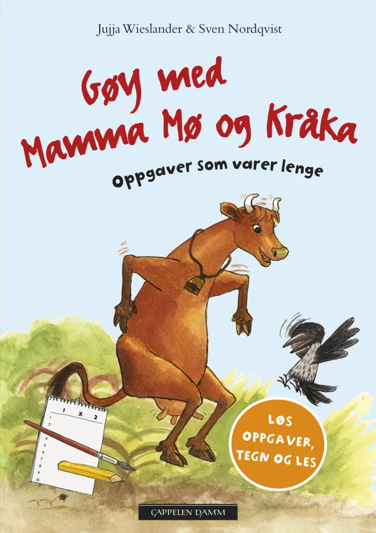 Omslag Gøy med Mamma Mø og Kråka! Aktivitetsbok av Jujja Wieslander (Heftet)