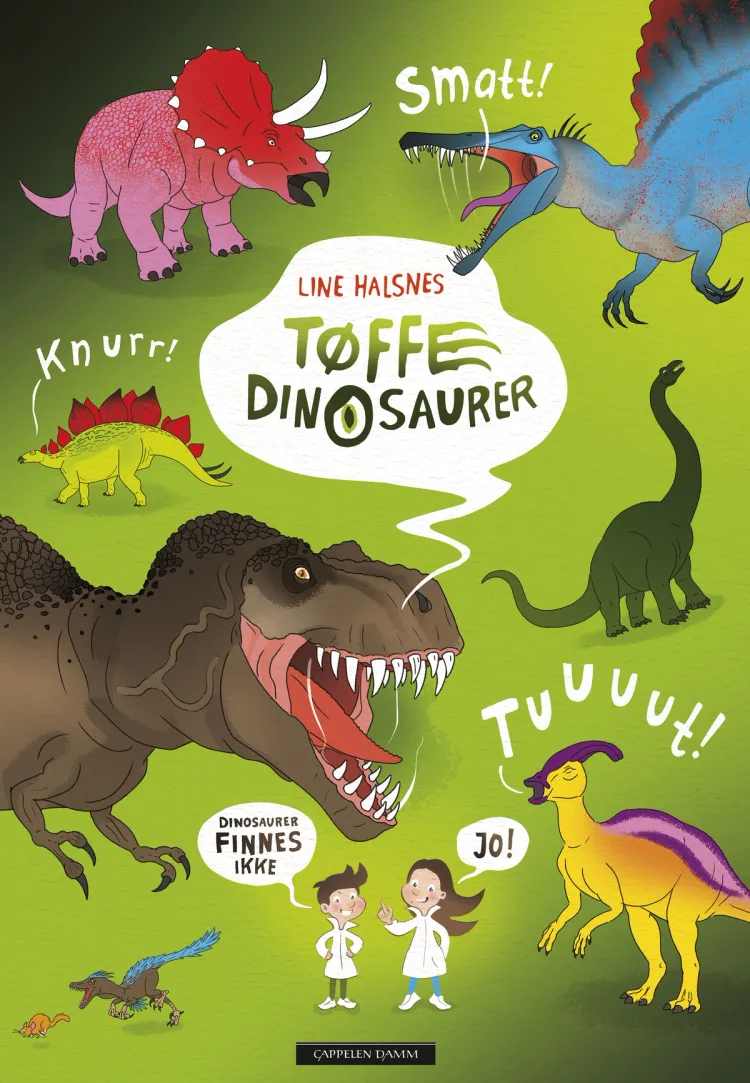 Omslag Tøffe dinosaurer av Line Halsnes (Ebok)