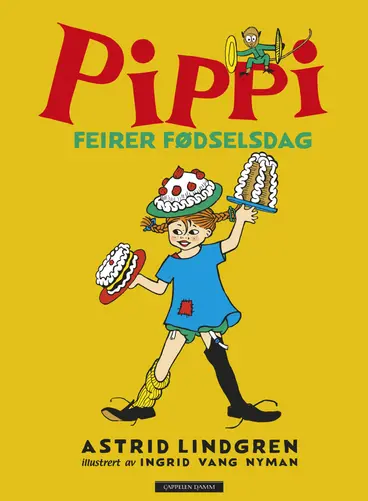 Omslag Pippi feirer fødselsdag av Astrid Lindgren (Innbundet)