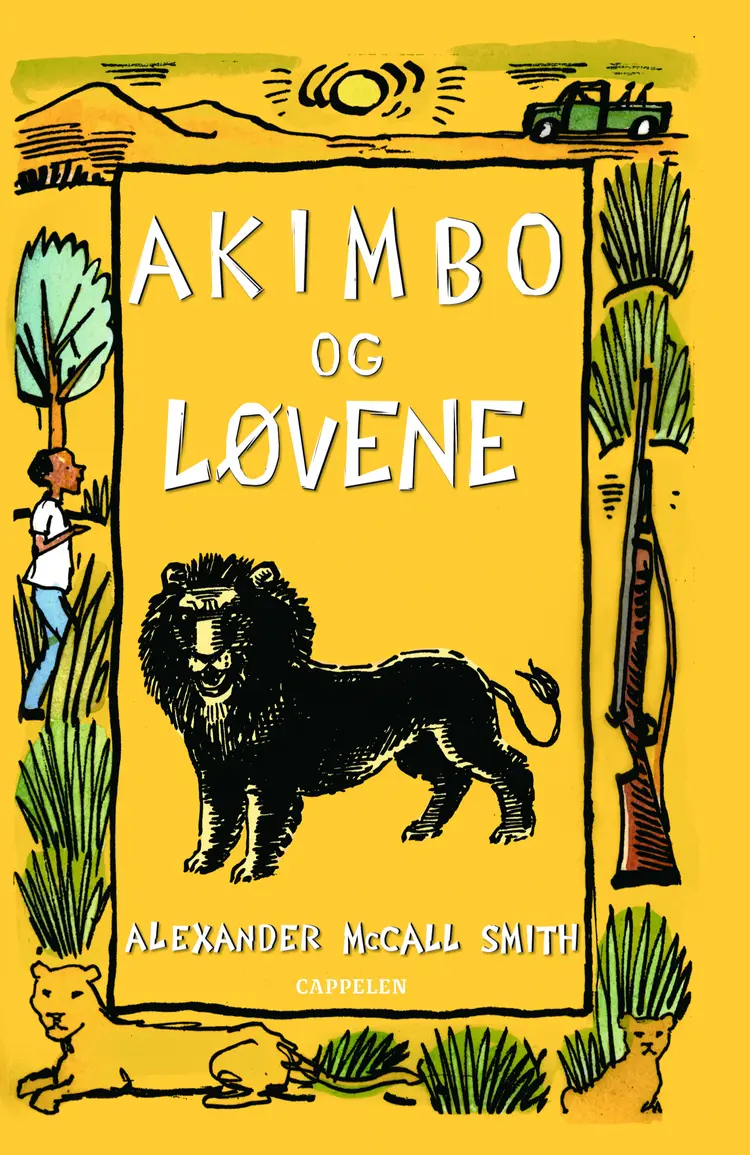 Omslag Akimbo og løvene av Alexander McCall Smith (Innbundet)