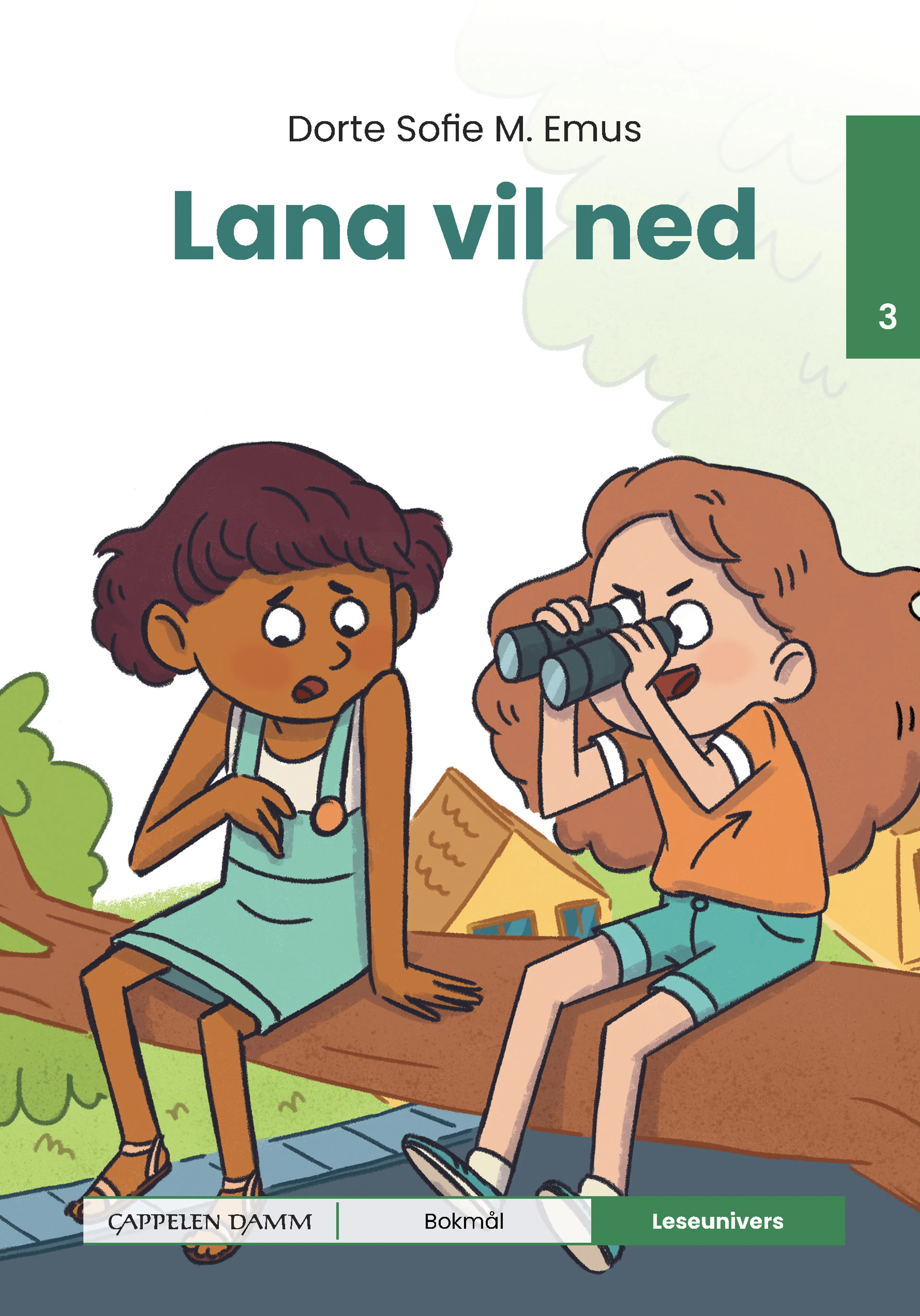 Omslag Leseunivers 3: Lana vil ned av Dorte Sofie Mørk Emus (Innbundet)
