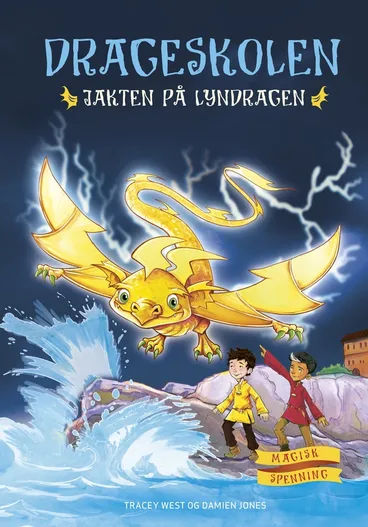 Omslag Drageskolen 7: Jakten på lyndragen av Tracey West (Innbundet)